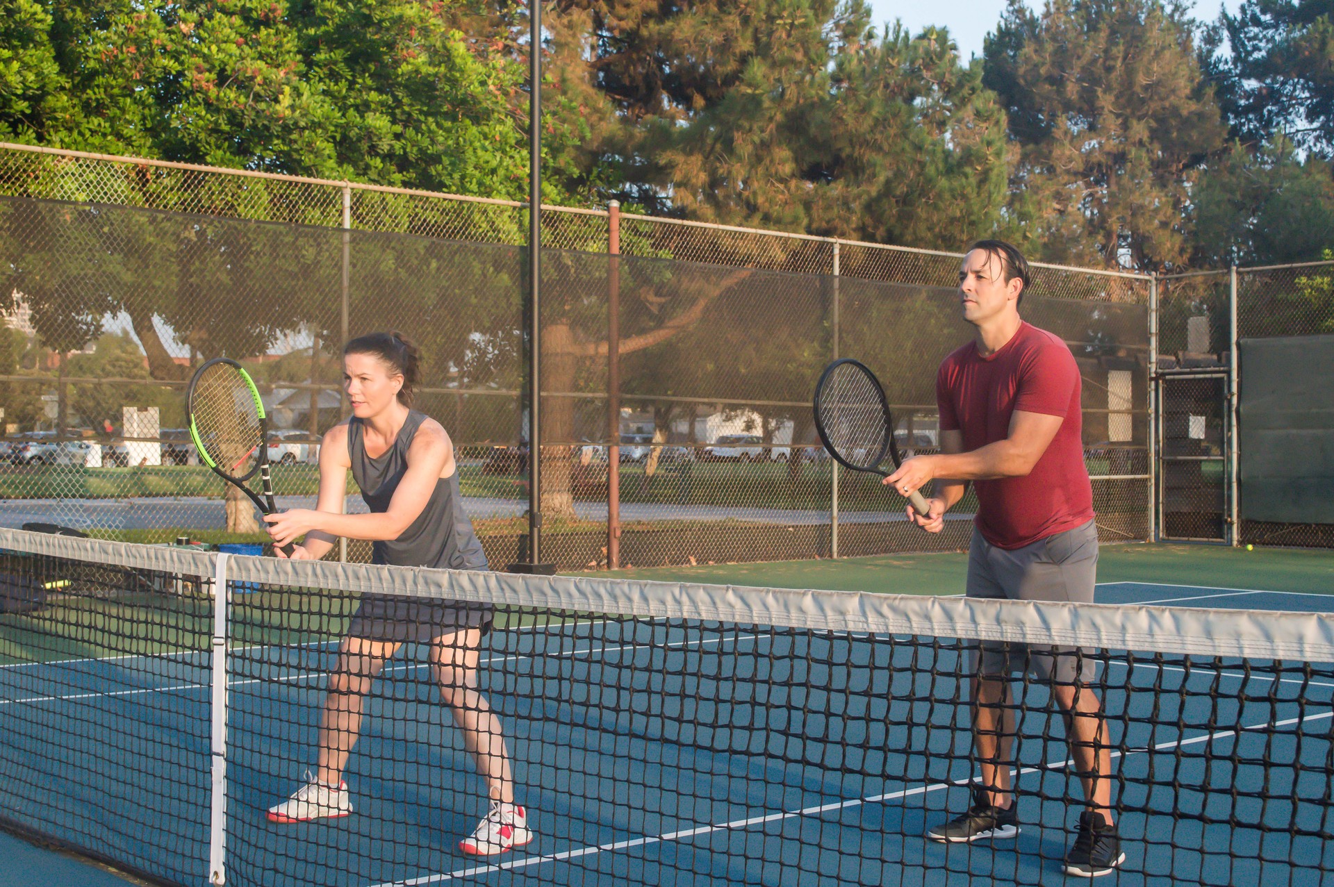 Mixed-Doppel-Tennis-Unterricht